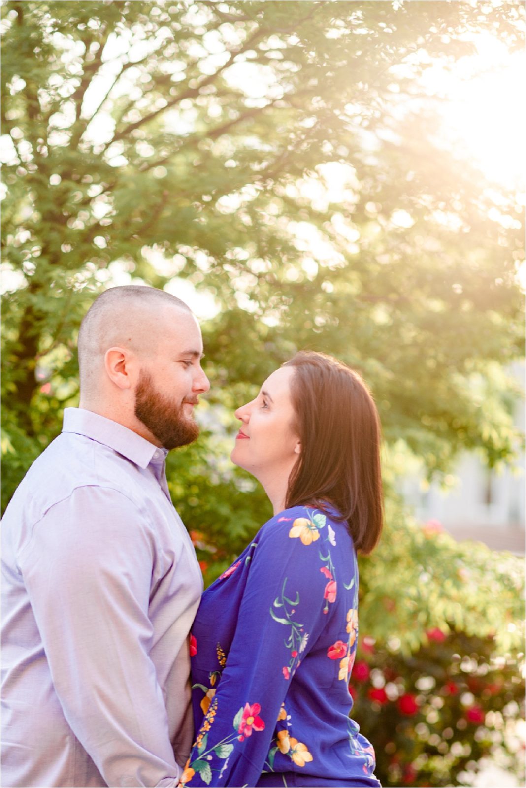 Anderson SC engagement photos downtown