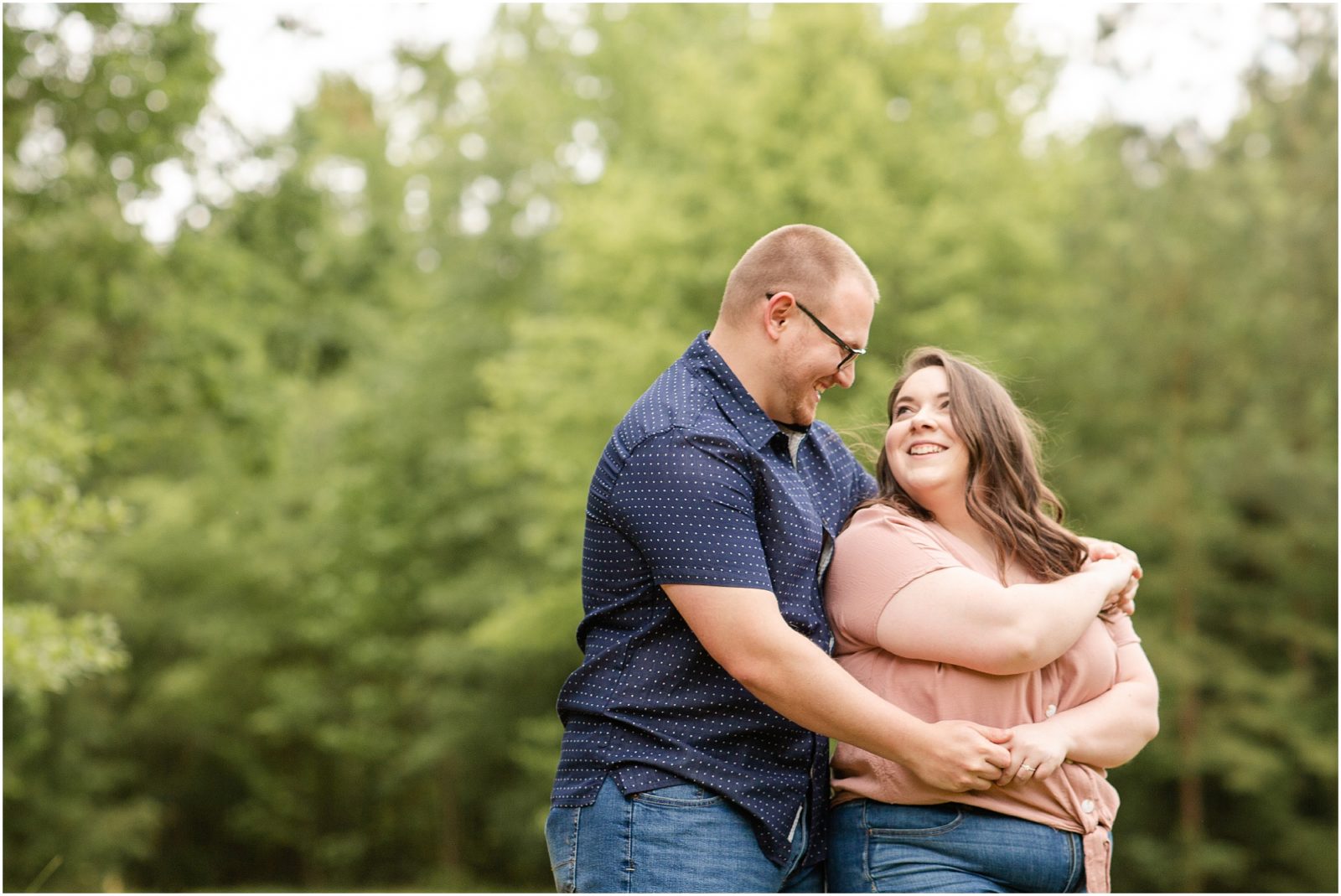 Columbia SC engagement session with hugging couple