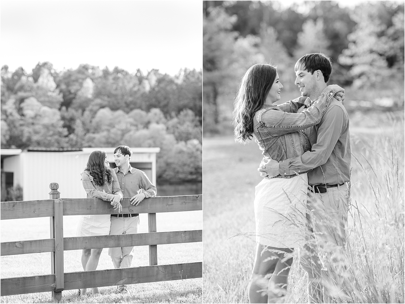 rustic engagement session in Greenville SC