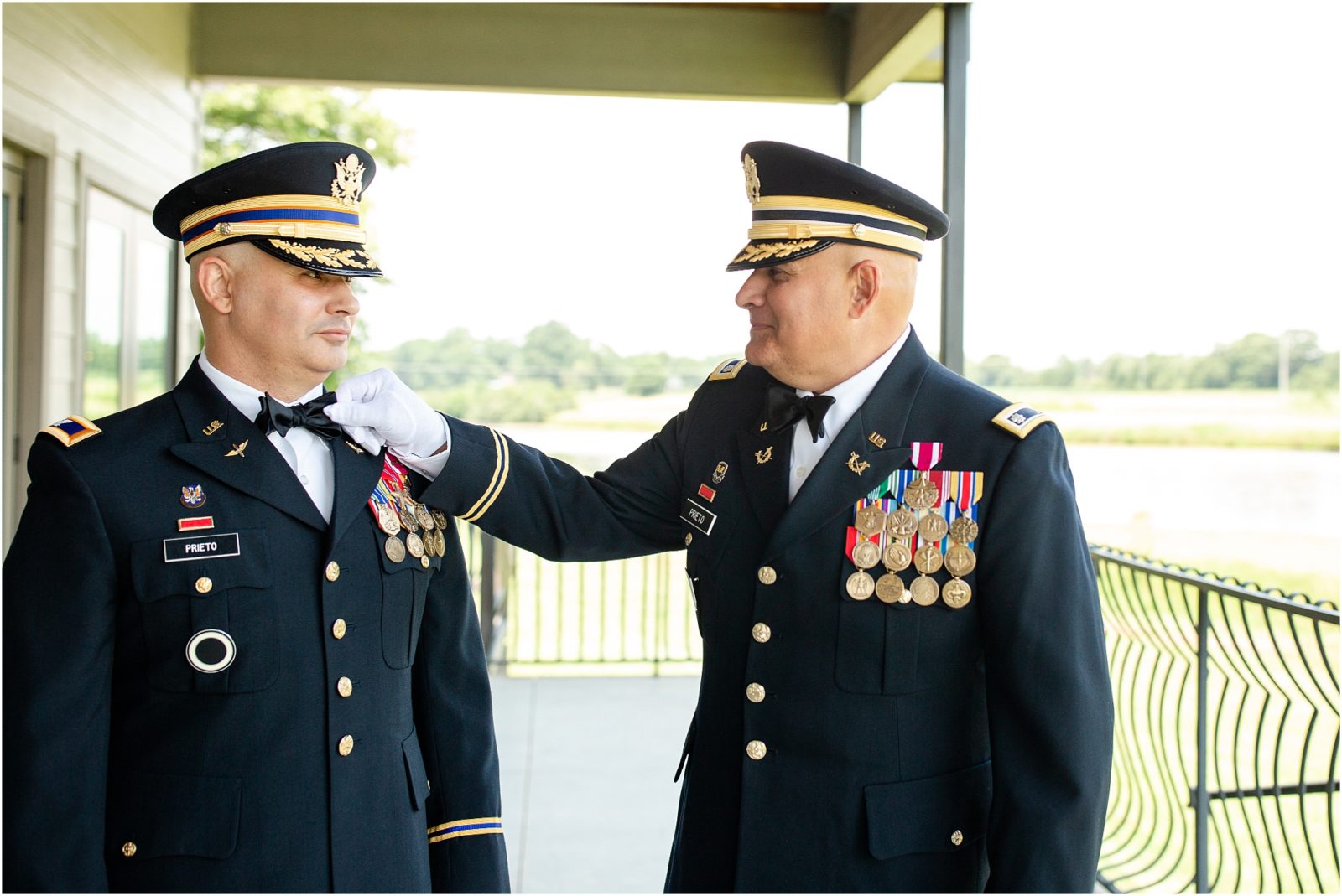 Military men before wedding