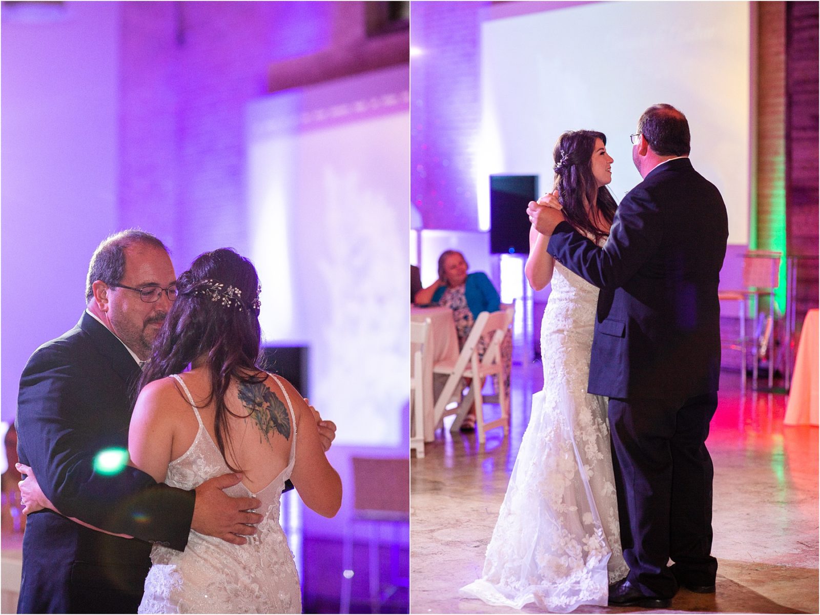 Father dances with his daughter at wedding