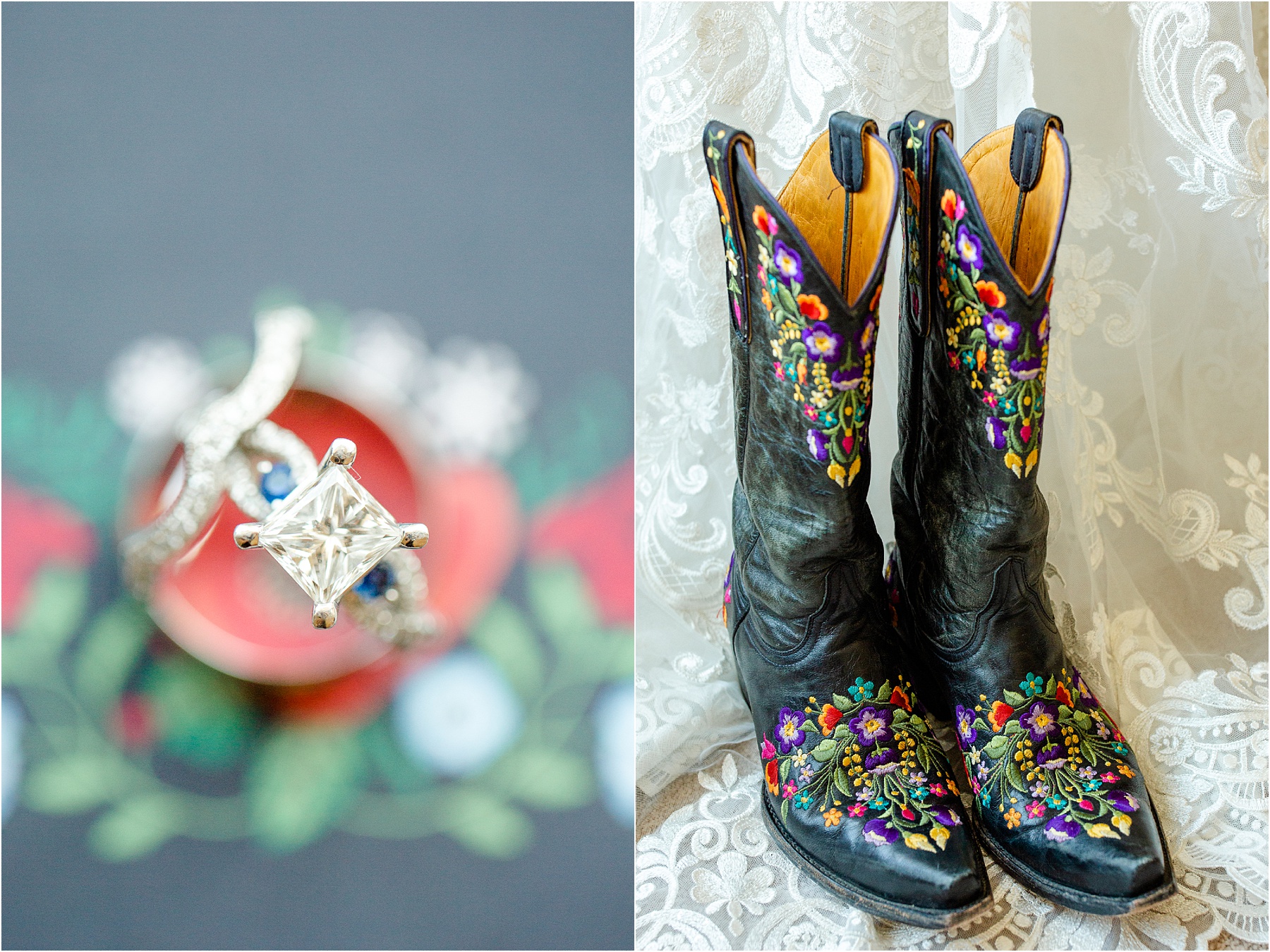 Flower boots for wedding