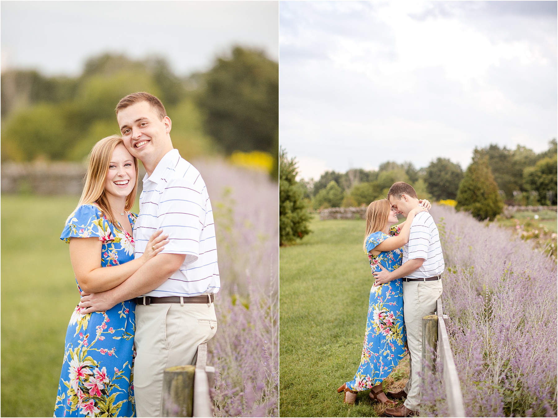 Engagement photos in Kentucky at University botanical gardens
