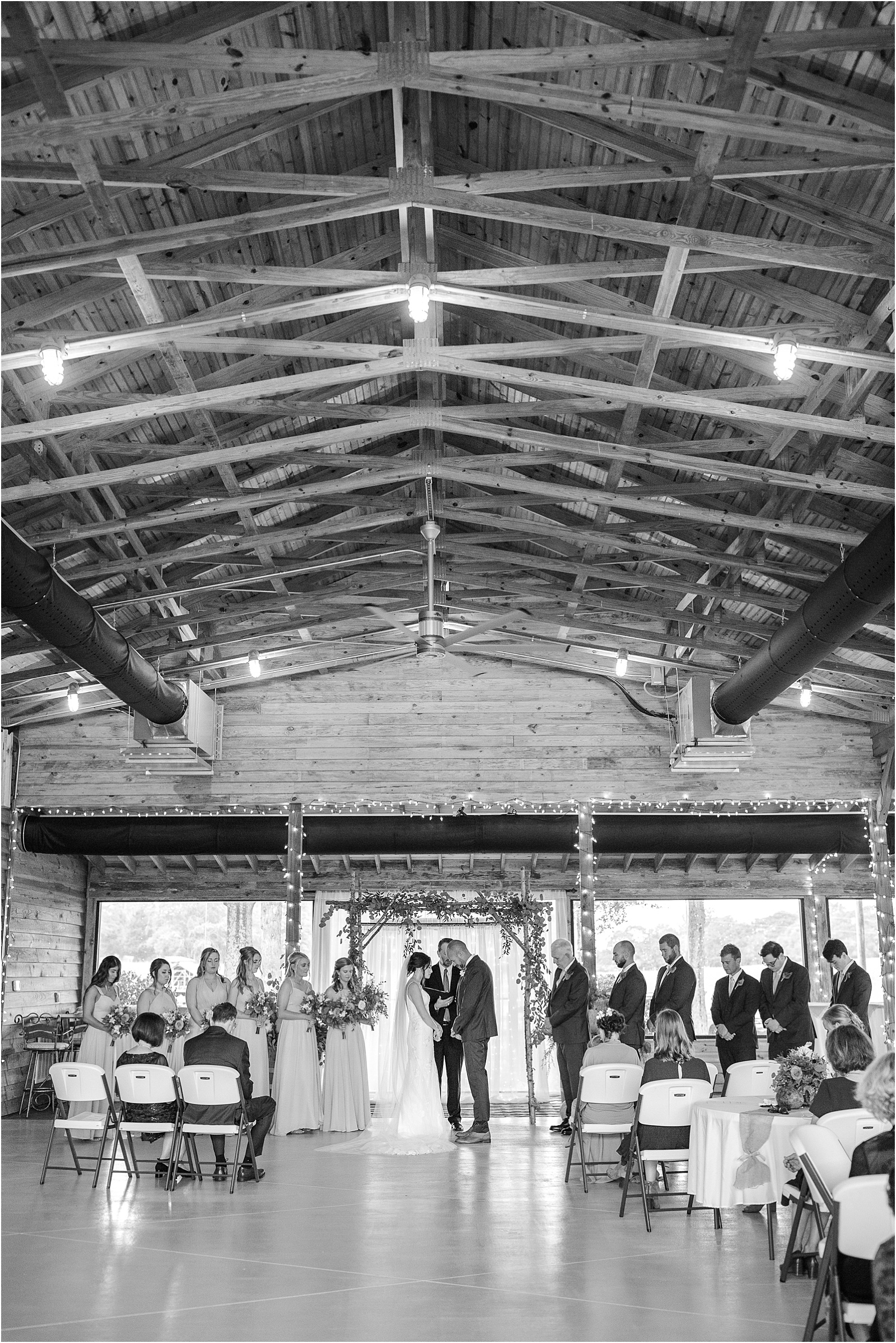 Barn wedding venue in Anderson SC with a wedding ceremony