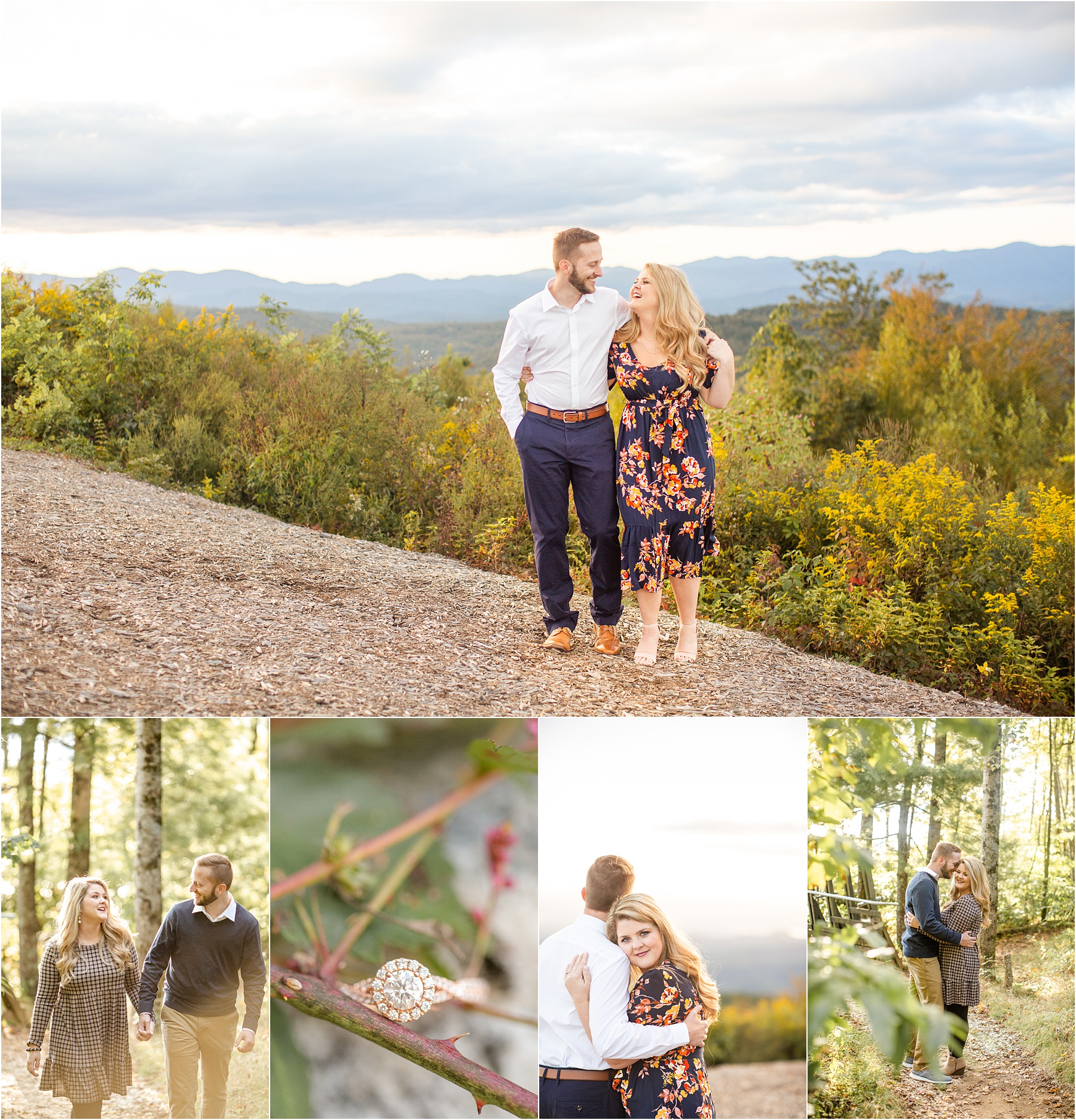 Engagment pictures on Sasfrass mountain in pickens south carolina and north carolina