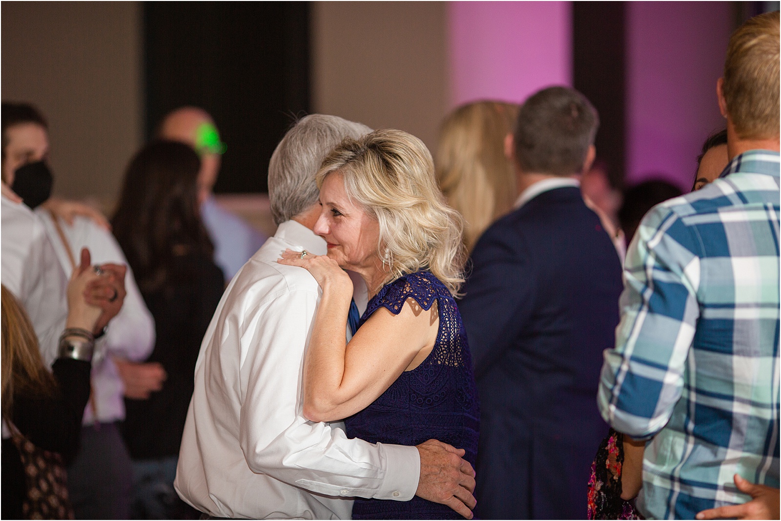 older couple dancing at wedding reception in Greenville