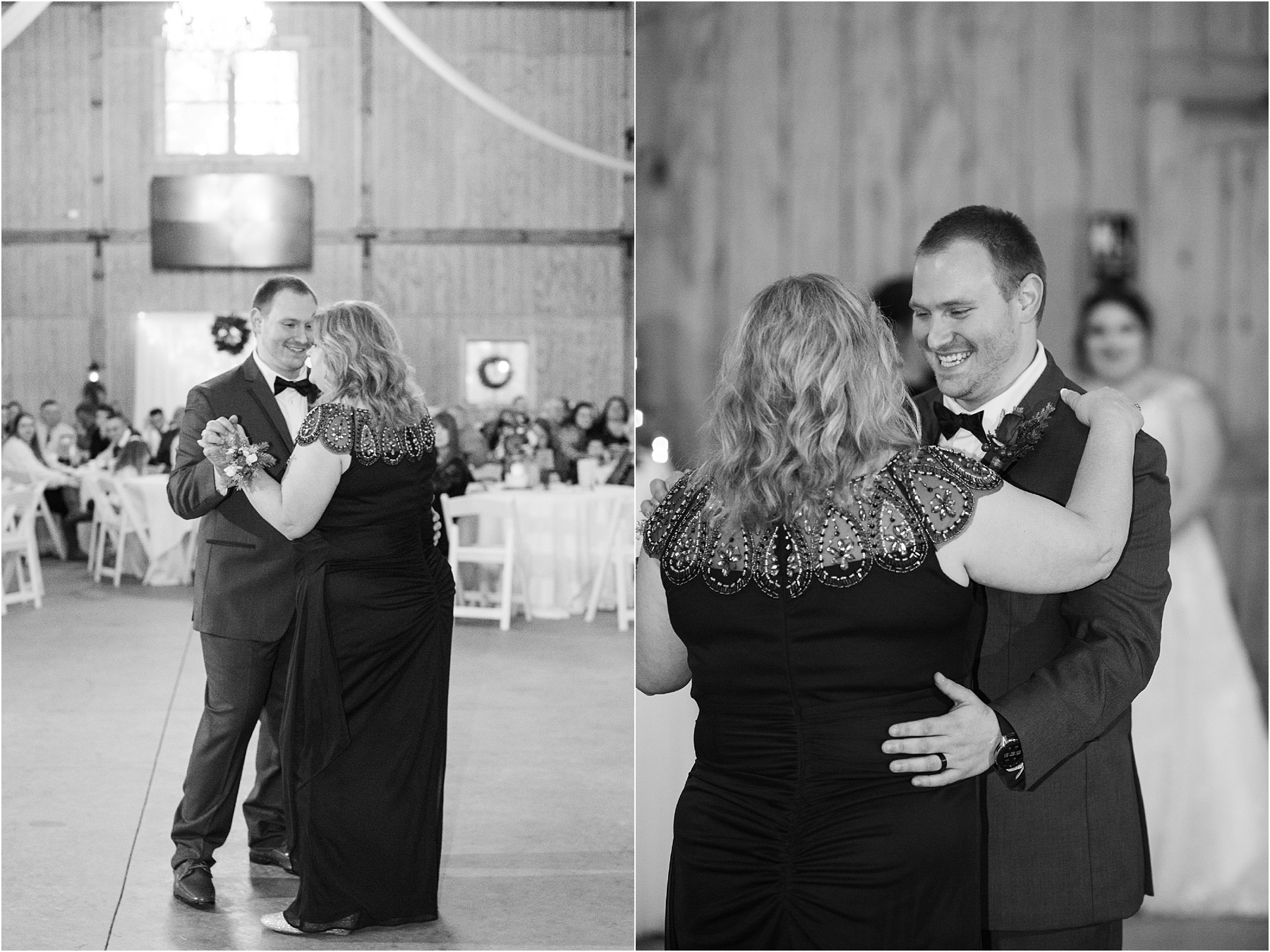 mother and son dance at wedding reception