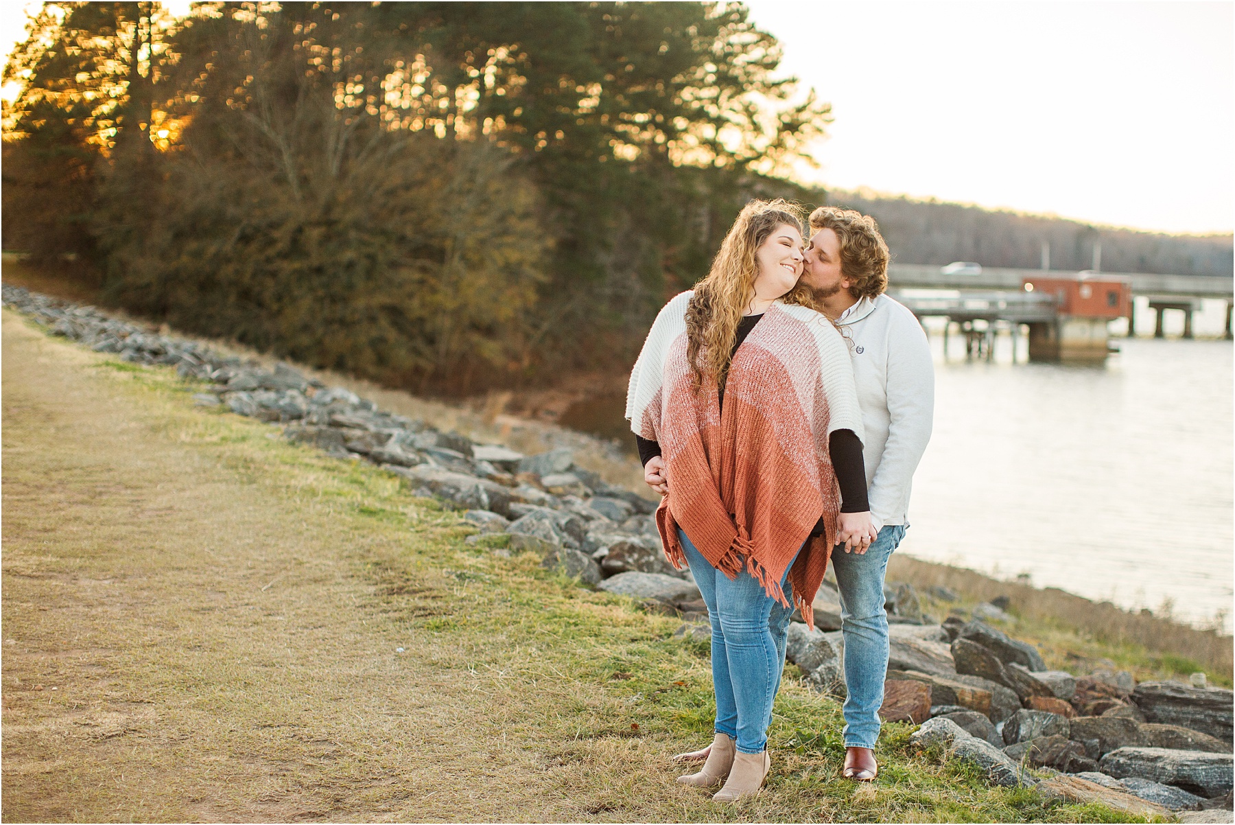 Clemson Couple taking engagement pictures