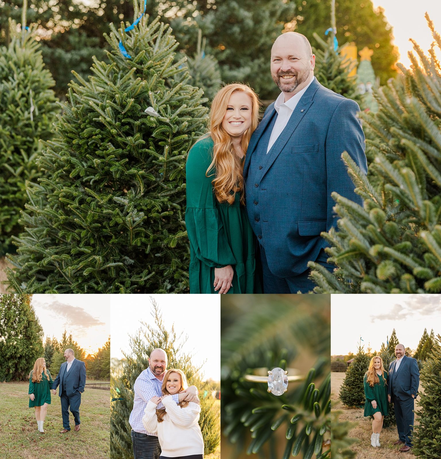 Lauranne + Steve Greenville SC Tree Farm Engagement Photos